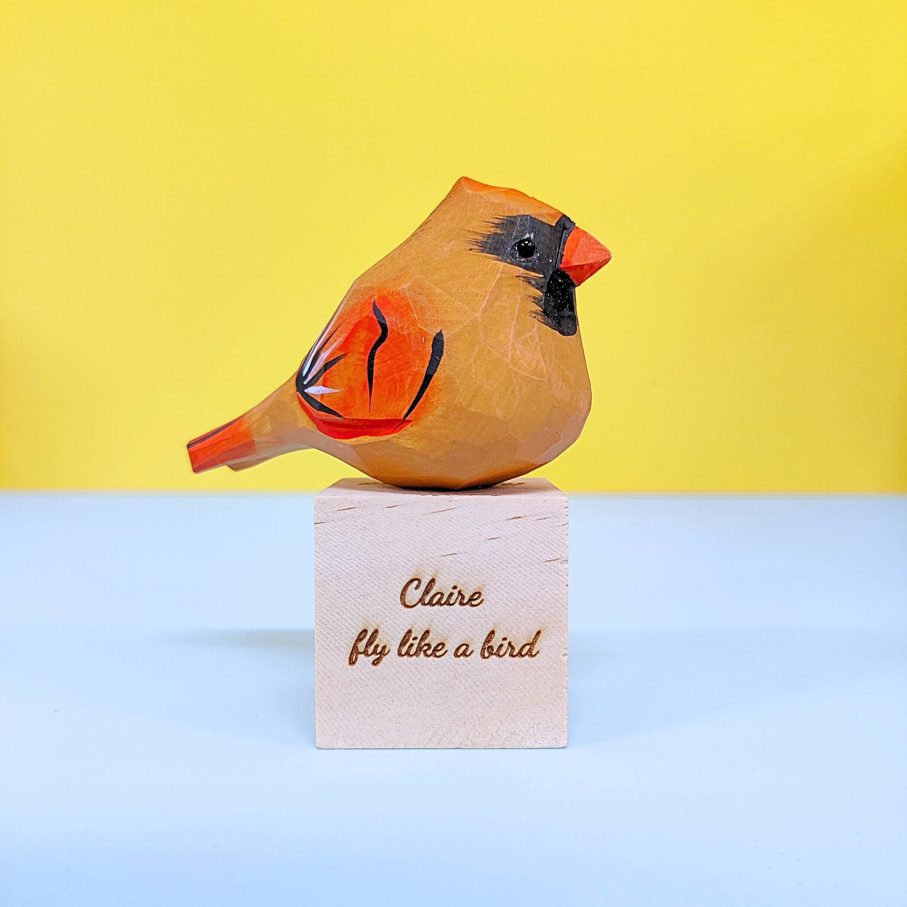 Hand-Carved Cardinal Bird DIY Painting Kit – Nature-Inspired Decor  Gifts