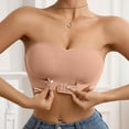 thumbnail image 2 of Taqqpue Strapless Bra for Women Non-Slip Silicone Padded Bandeau Bra Wireless Tube Top Bralette, 2 of 5