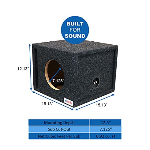 Atrend 8SQV 8鈥?Single Vented Subwoofer/Speaker Enclosure Subwoofer Box Designed to Let The Music Move You. High Grade MDF Construction with Nickel Finish Speaker Terminal