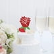 thumbnail image 4 of 12 unids/set hermosa forma de rosa pastel Topper hecho a mano toque festivo madera pastelería Topper para el hogar, 4 of 5