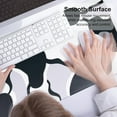 thumbnail image 5 of Gaming Laptop Mouse Pad 31.5 x 15.7in, Extended XL Mousepad with Anti-Slip Base,Waterproof Leather Computer Desk Mat, Black White Big Large Keyboard Pad for Home and Office, 5 of 5
