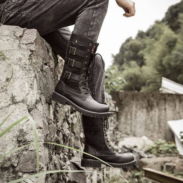 Tejiojio Clearance Fashion Hasp Lacing Thick-soled Large Tejiojio Clearance Fashion Hasp Lacing Thick-soled Large
