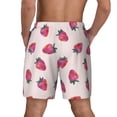 thumbnail image 4 of Uemuo Hand Drawn Strawberry Pattern Mens Swim Trunks Quick Dry Board Shorts with Mesh Lining, Stretch Beach Shorts Quick Dry No-Chafing Board Shorts-Large, 4 of 9