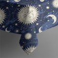 thumbnail image 5 of Dark Blue Sun Moon Star Pattern Square Tablecloth,Waterproof Square Table Cover,Wipeable Spillproof Washable Table Cover for Home Kitchen Party Decor 42"X42"(107x107cm), 5 of 6