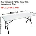 thumbnail image 5 of Spandex Fitted Stretch Table Cover for 6 ft or 4ft or 8ft Folding Table, Rectangular Cocktail Tablecloth, Perfect for Party or Banquet, 5 of 7