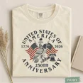 thumbnail image 3 of 250th Anniversary USA Shirt, America 250 Years Celebration T-Shirt, Patriotic Unisex Tee, 3 of 6