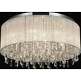 thumbnail image 3 of CWI Lighting Benson 14 Light Drum Shade Metal Flush Mount Light in Chrome, 3 of 4