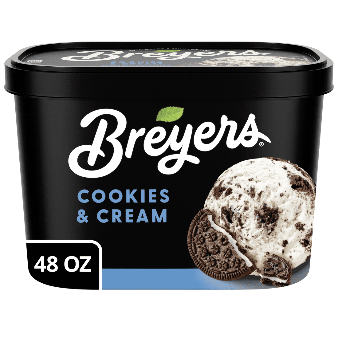 Breyers Cookies and Cream Ice Cream Vanilla Ice Cream Frozen Desserts, 1.5 Qt