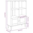 thumbnail image 4 of vidaXL Adult Standard Bookcase Senja Rattan Look Black 90x35x130 cm Solid Wood Pine, 4 of 5
