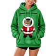 thumbnail image 4 of Afdoent Pet Carrier Hoodie Women Men Christmas Sweatshirt with Front Pocket Carry Pouch for Small Dogs and Cats Funny Holiday Graphic Hooded Sweatshirt, 4 of 5