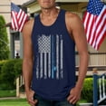 thumbnail image 2 of Durtebeua Running Shorts Men's Slim-fit Solid Tank Top Navy,2XL, 2 of 6