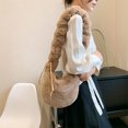 thumbnail image 3 of Bolso Hombro Mullido para Mujer Bolso Ocio para Mujer Color Sólido Piel Sintética (café), 3 of 9
