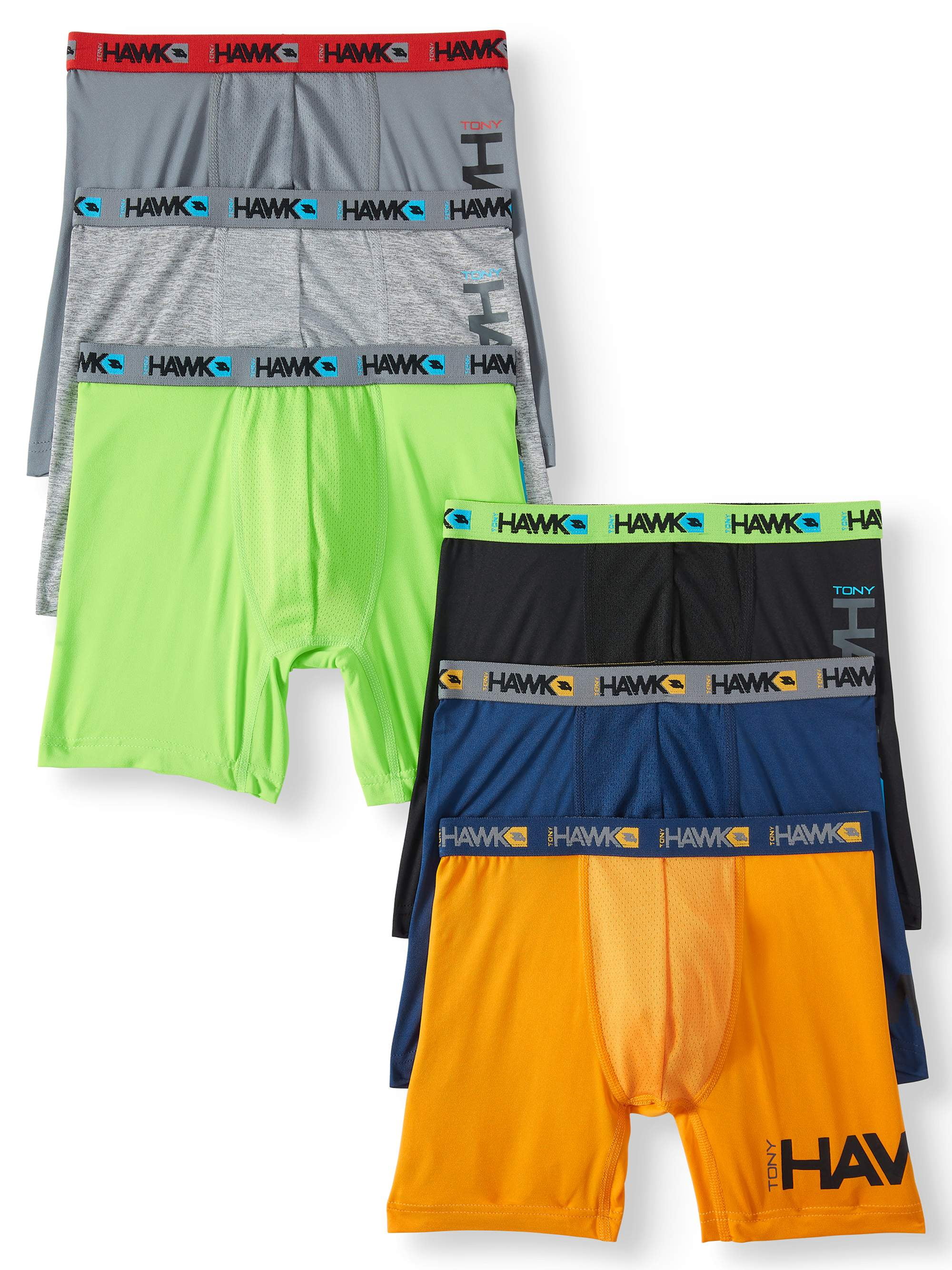 Tony Hawk Tony Hawk Boys Underwear, 6 Pack Performance