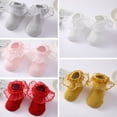 thumbnail image 4 of Princess Newborn Baby Girls Socks Lace Ruffles Frilly Ankle Dress Socks Non-Slip Cotton Socks for Infant Toddler, 4 of 5