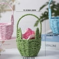 thumbnail image 3 of Easter Basket, Easter Bunny Flower Baskets with Handle, Easter Gift Baskets, Egg Buckets Gifts Tote Bags Egg Hunt Basket, 1 Pcs, 4.88x8.19", 3 of 9