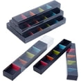 thumbnail image 1 of Caja para 10 macarons, caja de cartón kraft negro de 11x2x1,3 cm, ideal para pasteles, regalos y festivales. Incluye ventana transparente., 1 of 6