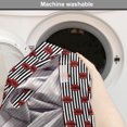 thumbnail image 6 of Abstract Woman Dog Crate Cover, Vertically Aligned Stripe with Lips Feminine Fashion Design, Easy to Use Pet Kennel Cover Small Dogs Puppies Kittens, 7 Sizes, Charcoal Grey Ruby White, by Ambesonne, 6 of 6