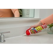 Flex Caulk Clear Silicone Sealant, 6.6 oz, Adjustable Trigger Flow Nozzle, Waterproof All-Purpose Indoor & Outdoor Use