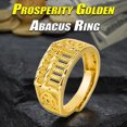 thumbnail image 3 of Prosperity Golden Abacus Ring Circle Adjustable Jewelry Gift for Women Men Wedding, 3 of 6