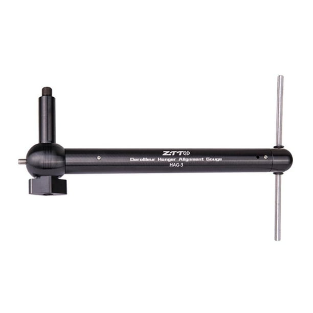 Calibrador de alineación de patillas de cambio de bicicletas, herramienta de reparación de medidas para bicicletas de carretera Negro