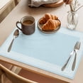 thumbnail image 3 of Sky Blue Greek Key Placemats Set of 6 Geometric Greece Ancient Farmhouse Geo Place Mats Indoor Wipeable Table Mats Washable Dining Table Placemats for Kitchen Holiday Party Home Decor 13x19 Inch, 3 of 9