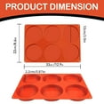 thumbnail image 2 of Tswift 6-Cavity Round Silicone Baking Pan for Egg Bites Muffins & Cloud Bread, Non-Stick Mold for Breakfast Sandwiches & Mini Cakes, Reusable Bakeware for Oven Microwave & Freezer, 1X Cake Mold, 2 of 4