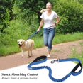 VIVAGLORY Heavy Duty Bungee MMF7 Dog Leash, Dual Padded Handles No Pull