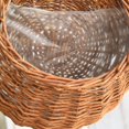 thumbnail image 5 of Hand-woven Hanging Baskets,Wall Fence Hanging Planter,Handmade Rattan Basket,Wicker Rattan Flower Basket,Flower Pots Hanger Garden Decoration Indoor Outdoor Watering Hanging Baskets, 5 of 6