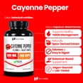 thumbnail image 2 of HealthFare Cayenne Pepper Capsules 600mg | 200 Vegan Pills | 45,000 Heat Units (HU) | Cardiovascular, Circulation & Digestive Support | High Potency Herbal Extract | Non-GMO, Gluten-Free | Made in US, 2 of 7