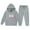 Grey, variant on Hwmodou Toddler Girls Outfit Sets Kids 2025 New Year Printing Middle And Large Long Sleeved Letter Print Hooded Top Sweater Pants Set,2-Piece,Size 2-13Y