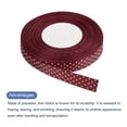 thumbnail image 3 of Uxcell Grosgrain Ribbons 50 Yards 3/4" Deep Red with White Dots Ribbon Bow, 3 of 5