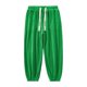 thumbnail image 2 of Pantalones largos para hombre, moda informal, cómodos, de color sólido, holgados, de verano, con bolsillos y cordón, pantalones deportivos de poliéster para hombre., 2 of 8