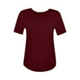 thumbnail image 4 of Aayomet Tops For Women Women's Tops Lace Splicing Fashion Shirt Tops For Women Red,S-XXL, 4 of 5