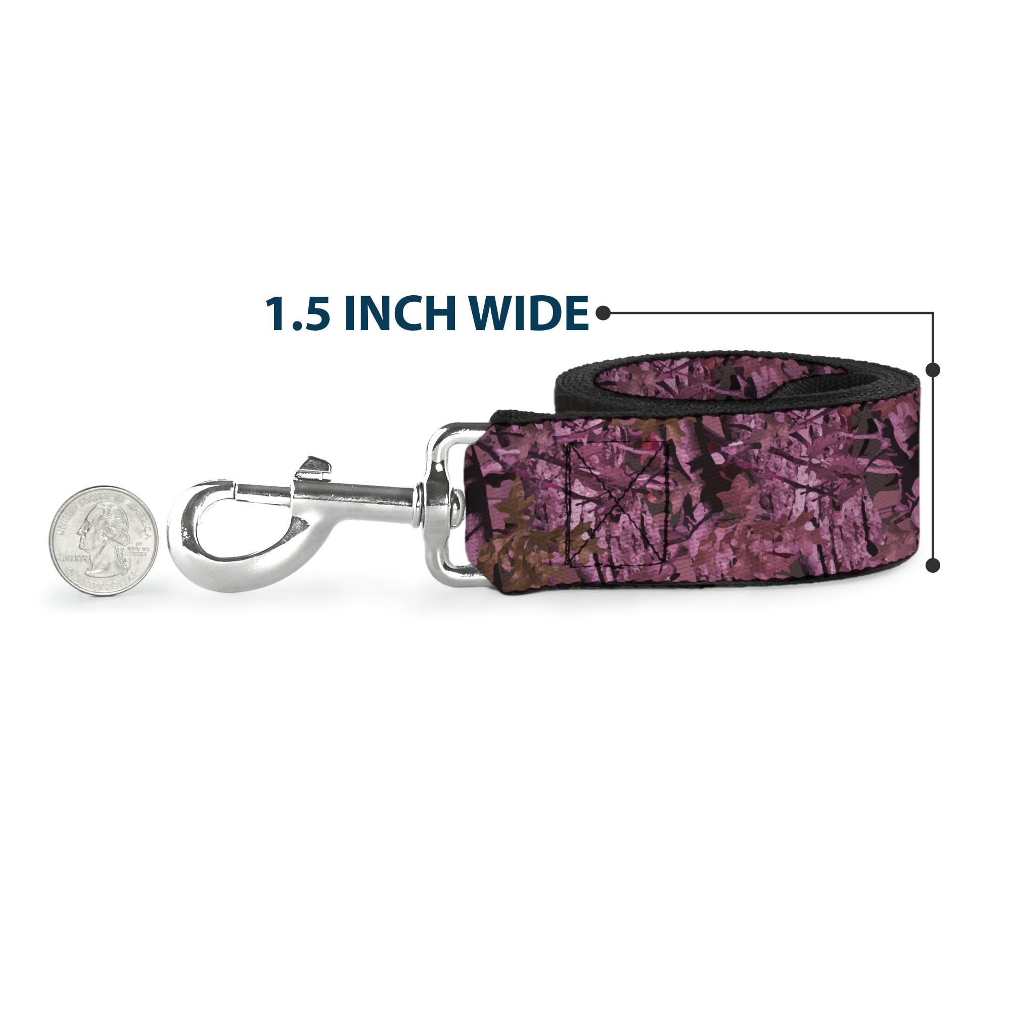 Buckle-Down Pet Leash, Dog Leash, Hunting Camo Pinks, 6 Feet Long 1.0 Inch Wide