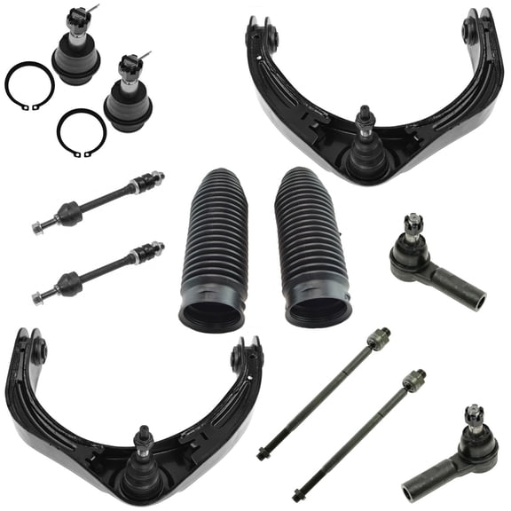 TRQ Control Arm Ball Joint Tie Rod Sway Bar Link Rack Boots for 06-08 Ram 1500 PSA59185