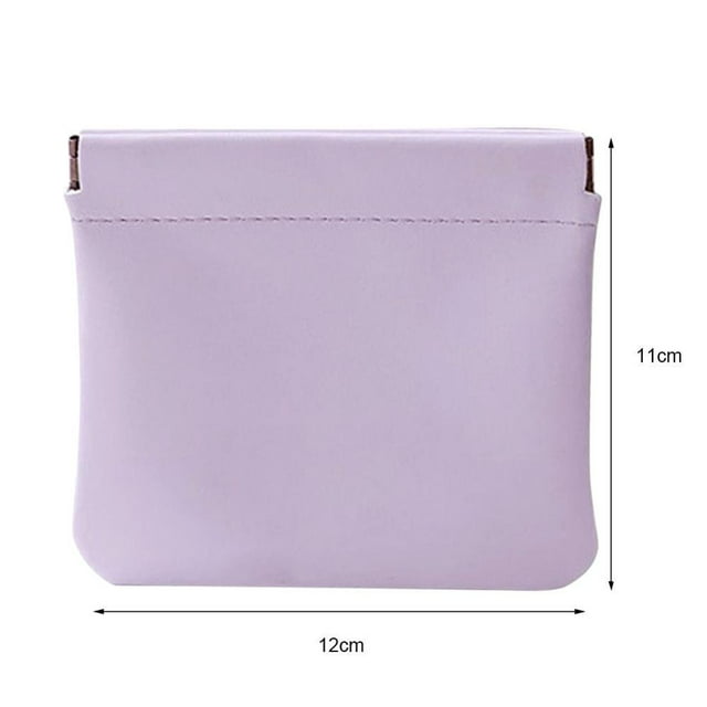 AMERTEER Mini Cosmetic Bag PU Makeup Toiletry Pouch for Daily Travel Storage (Light Grey)