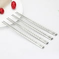 thumbnail image 6 of Clearance! Chopsticks 5 Pairs Metal Reusable Korean Chinese Stainless Steel Chop Sticks W4D3, 6 of 8