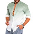 thumbnail image 1 of Men Casual Loose Gradient Shirt Long Sleeve Loose Blouse Button Down Shirts Tops, 1 of 8