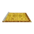 thumbnail image 2 of Ahgly Company Machine Washable Indoor Square Abstract Yellow Modern Area Rugs, 8' Square, 2 of 4
