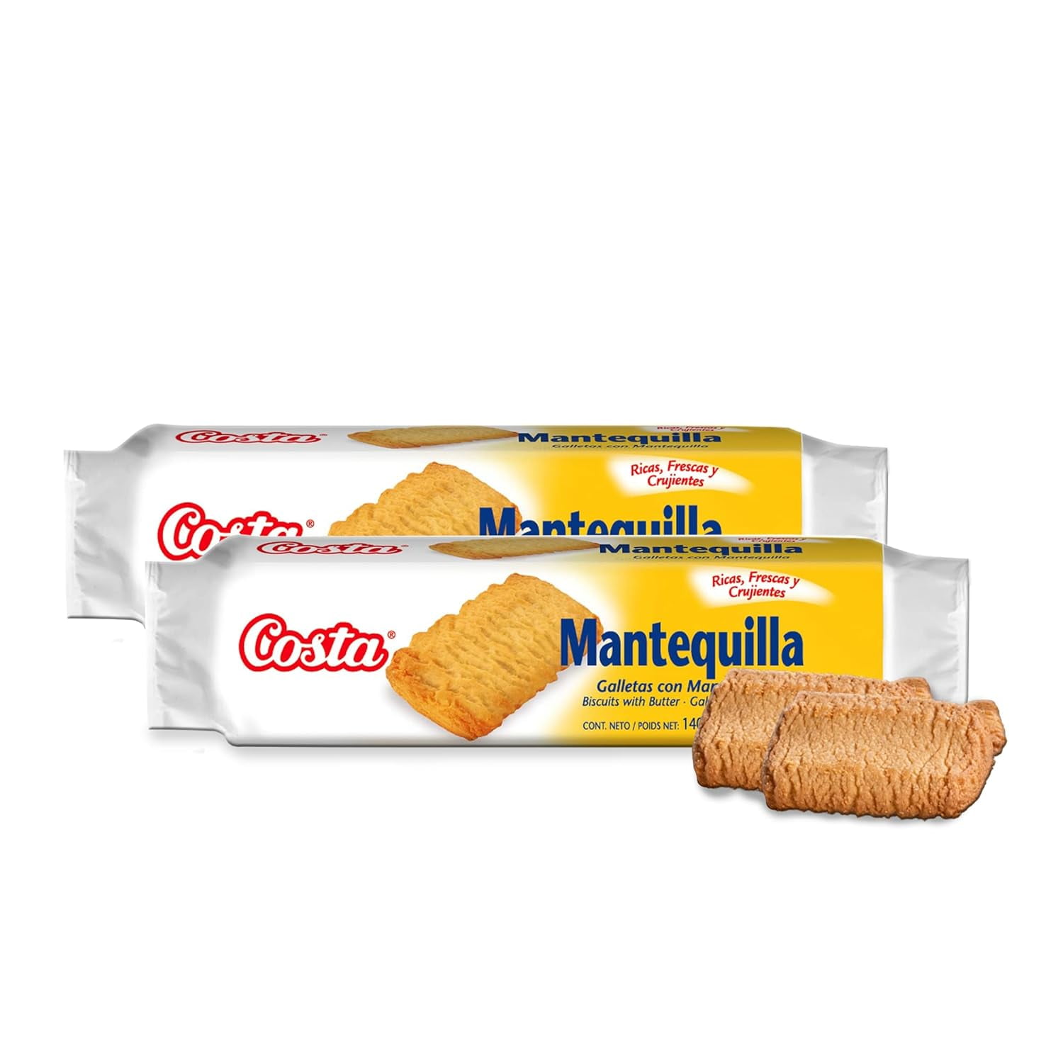 Costa Butter Cookies - Delicious Butter Biscuits, Bakery- 24 Snacks Packs (4.9oz Each)