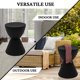 thumbnail image 4 of Mesa auxiliar LeisureMod Boyd Modern Hourglass con almacenamiento negro, 4 of 9