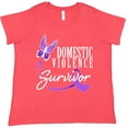 thumbnail image 3 of Inktastic Domestic Violence Survivor with Butterfly Women's Plus Size T-Shirt, 3 of 5