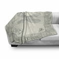 thumbnail image 3 of Dragonfly Soft Flannel Fleece Throw Blanket, Hand Drawn Royal Style Rose Petals Leaves and Ornate Design, Cozy Plush for Indoor and Outdoor Use, 50" x 70", Black Pale Blue, by Ambesonne, 3 of 6