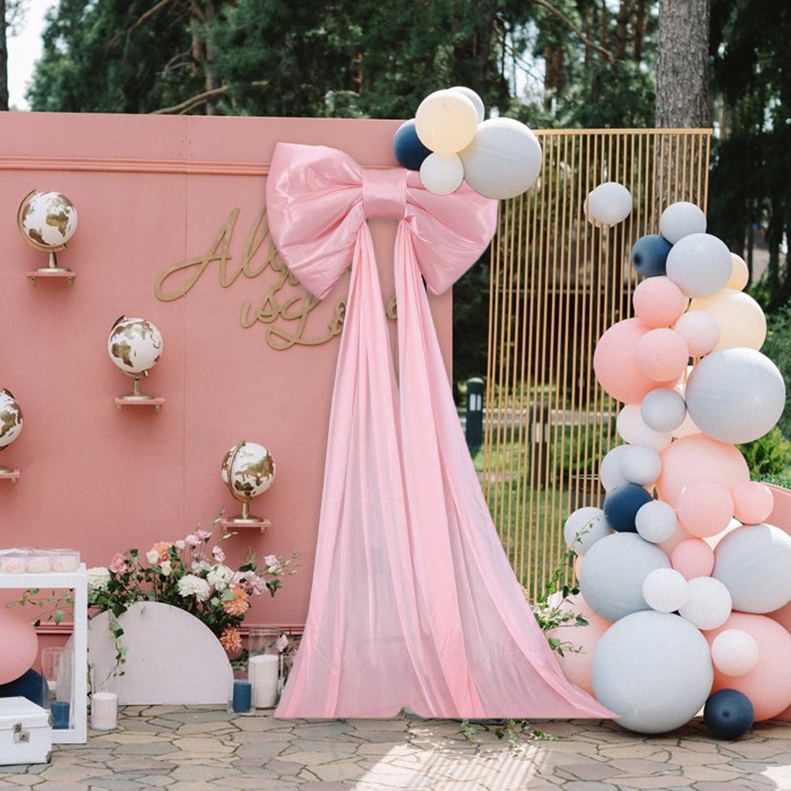 YiJuHui 5pcs Giant Bow Decoration, Big Satin Ribbon Bow for Wedding Birthday Party Backdrop Wall Christmas Tree Decor A(50x38cm)