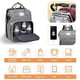 thumbnail image 3 of Mochila para pañales, mochila de viaje plegable para bebé, bolsa de pañales para mamá y papá con puerto de carga USB, 3 of 4