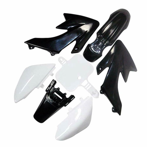BLACK PLASTIC FENDER KIT HONDA CRF/XR 50 (WHITE NUMBER PLATE) PS09