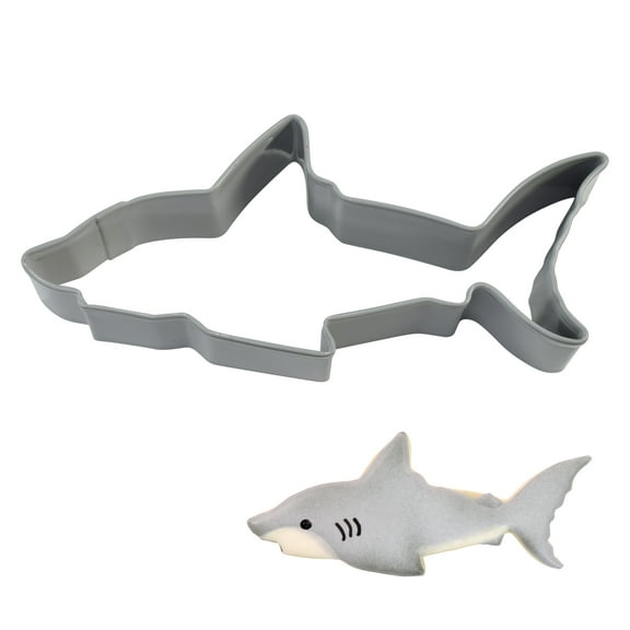 R&M International Shark 4.5" Cookie Cutter Grey