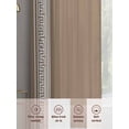 thumbnail image 6 of Sheer Curtains 84 inches Long 2 Panels Set Brown White Greek Key Pattern Light Filtering Sheer Drapes Rod Pocket Window Curtains for Living Room/Bedroom, Geometric Modern, 6 of 8