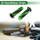 thumbnail image 2 of Empuñaduras de Manillar Universales de 7/8" 22mm y 15/16" 24mm de Unique Bargains, Cubierta de Caucho y Aleación de Aluminio para Motocicleta, Scooter, Bicicleta, Negro Verde, 1 Par, 2 of 7