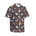 thumbnail image 2 of Daiia Cute Puppy Hawaiian Shirt for Men Gentle Cotton Regular Short Sleeve Casual-Medium, 2 of 9